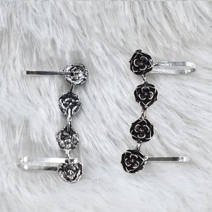 Trending Flower Pattern <b>Cuff</b> <b>Earrings</b> Vintage Silver Look Alike Women's Alloy Jewelry for Women and Girls - Product Image 3