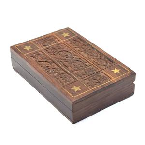 Premium <b>Keepsakes</b> Wooden Vintage Storage <b>Boxes</b> For Jewelry Vanity With Hinged Lid Boho Handcrafted For Homedecor Wedding Gifting - Product Image 4