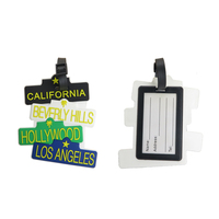 Étiquette à bagage en caoutchouc PVC personnalisée de haute qualité Etiquettes à bagage en silicone à code QR Etiquette à bagage en caoutchouc souple avec sangle au design libre
