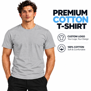 เสื้อยืดสตรีทแวร์ทรงใหญ่สำหรับผู้ชาย ผ้าฝ้าย 100% ทรงบ็อกซี่  เสื้อยืดเรียบคุณภาพสูง  แบบย้อมสีเอซิดฟอกสีซีดสไตล์วินเทจ - Product Image 1
