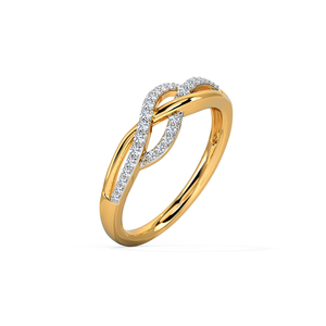 Anillo de banda retorcida con diamantes cultivados en laboratorio - Product Image 4