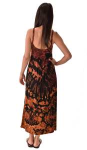 Robe maxi bohème peinte à la main, tie-dye, en rayonne et élasthanne, idéale pour les festivals - Product Image 6