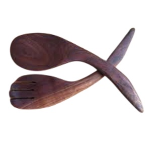 Handcrafted Eco-Friendly Natural Acacia Wood Salad Server Set Handle <b>Serving</b> <b>Spoon</b> & Fork Utensils For Home & Restaurant Mixing - Product Image 3