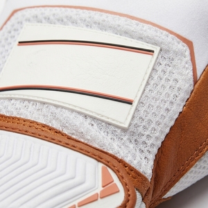 <b>White</b> Brown Leather Full Finger Baseball Batting Gloves Pitcher Right Hand Hook and Loop Closure Non Slip Adults All Seasons - Product Image 6