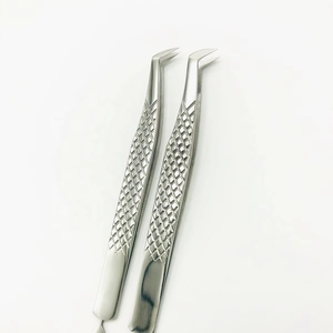 Juego de Pinzas para Pestañas de Acero Inoxidable, Alta Calidad, Antimagnéticas, Punta Suave, 10 mm de Longitud, Profesionales para Pestañas Postizas - Product Image 2