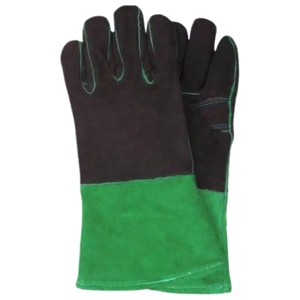 Gants de soudeur en cuir de vachette pleine fleur renforcés et robustes pour la construction, le soudage et la protection des paumes (équipement de sécurité pour soudeurs) - Product Image 3