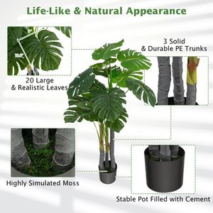 Palma Monstera Artificiale Realistica da 1,2 Metri per Decorazioni Interne - Product Image 4