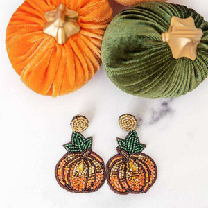 Pendientes de Aro Hechos a Mano con Cuentas, Diseño Lindo con Cuentas de Semillas, con Copo de Nieve, Árbol, Papá Noel, Regalos para Fiestas, Unisex - Product Image 5