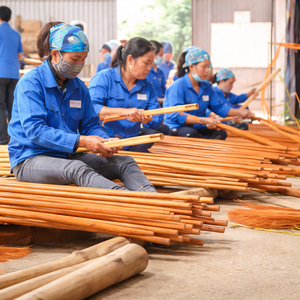 HIGH-QUALITY WOODEN/BAMBOO BROOM HANDLE FOR CLEANING TOOLS STICK ECO FRIENDLY MATERIAL USE HOUSEHOLD/ MS. ALINA - Product Image 5