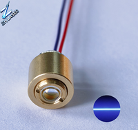 Module de diode laser bleue haute précision 450 nm 1-50 mW, tête mini de 10 mm, certifié CE RoHS, garantie 1 an, 0,001 kg, pour alignement industriel