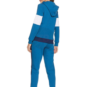 New Hot Selling Wholesale Factory Price Winter <b>Women</b> <b>Fleece</b> Hooded <b>Joggers</b> Sweat Suits Pure Color Training Crop Custom Tracksuit - Product Image 3