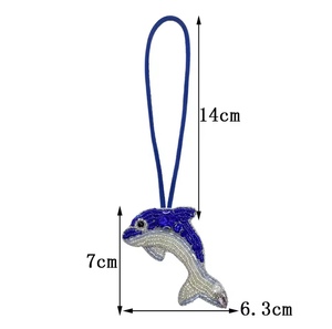 Porte-clés Scorpion blanc fait main vintage avec strass, breloques de poignet multicolores en lettres initiales alphabet, style bling pour fêtes - Product Image 5