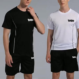 ชุดออกกำลังกายผู้ชายคุณภาพสูง เสื้อยืดและกางเกงขาสั้นแห้งเร็ว สำหรับวิ่ง เทรนนิ่ง ฟุตบอล ชุดกีฬา - Product Image 4
