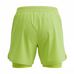 กางเกงวิ่งขาสั้นผู้ชายทรงวินเทจแบบมืออาชีพ 2-in-1 เอวสูง พร้อมซับในรัดรูป แห้งเร็ว ระบายอากาศได้ดี เหมาะสำหรับออกกำลังกายที่ยิมและฟิตเนส - Product Image 3