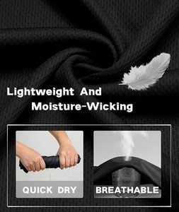Polo homme noir à manches courtes, séchage rapide, tricoté, respirant, léger, décontracté, couleur unie, boutons. - Product Image 6