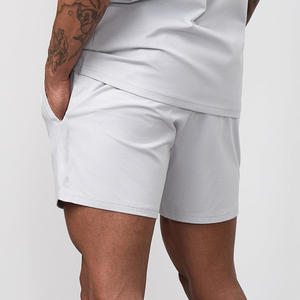 Shorts de sport décontractés pour hommes, longueur genou, été-automne, séchage rapide, respirants, écologiques, avec cordon de serrage, confortables, couleur unie, en toile - Product Image 4