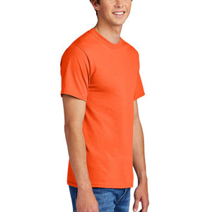 Custom Your Design Knitted Striped T-<b>Shirt</b> Short Sleeve Round Neck Summer <b>Men</b> <b>Orange</b> Color Cotton Jersey T <b>Shirt</b> for Quality - Product Image 1
