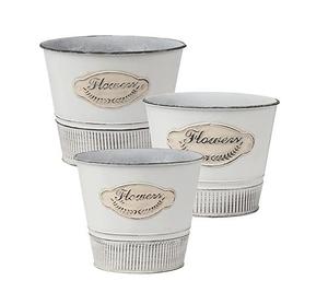 Maceta decorativa galvanizada estilo rústico para arreglos florales, bodas y decoración de eventos. - Product Image 3