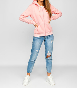 Sudadera con Capucha Personalizada para Mujer, Sudadera de Algodón y Felpa, Chaqueta Informal con Capucha, Fabricante de Ropa Deportiva OEM ODM de Marca Privada al por Mayor - Product Image 3