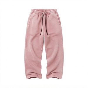 Oversized Vintage Acid Wash Fleece Sweatpants Men Winter <b>Thermal</b> Warm Joggers OEM ODM - Product Image 3