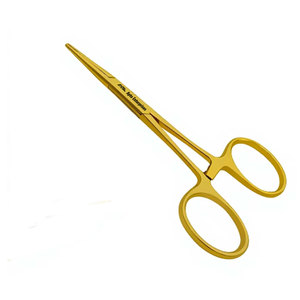คีมหนีบยึดเส้นเลือดแบบตรง พรีเมียม รุ่น Mosquito Forceps ด้ามจับสีทอง ขนาด 3.5 นิ้ว  วัสดุสแตนเลส สำหรับการผ่าตัด - Product Image 2