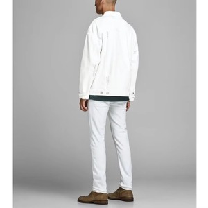 Veste en jean rétro pour homme de haute qualité en noir, blanc et vert - Respirante, écologique et fonctionnelle pour l'automne et l'hiver, taille plus - Product Image 3