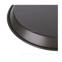 Plat à pizza ATLAS STAR en alliage d'aluminium robuste, revêtement anodisé dur, noir, 7 pouces, réutilisable, compatible four, lavage à la main