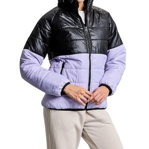 100% Polyester Material Made Women's <b>Cropped</b> Zipper <b>Puffer</b> <b>Jackets</b> Double Panel Winter Fashion Wear Padded Bubble Coats Women - Product Image 4