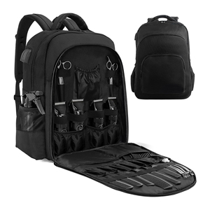 Mochila de Viaje para Barbería con Bandeja Desmontable, Divisores Ajustables, Gran Capacidad, Diseño que Ahorra Espacio, Minimalista, Rectangular, de Poliéster - Product Image 4