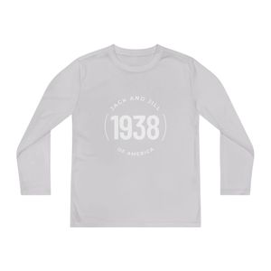เสื้อยืดแขนยาวลายกราฟิกวงกลม Jack and Jill Youth 1938 คอกลมคลาสสิก เนื้อผ้านุ่ม สไตล์ลำลองสำหรับเด็ก รับผลิตตามสั่ง ขายส่ง - Product Image 1