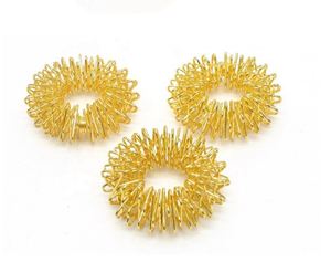 Custom <b>Gold</b> Silver Acupressure Massage Therapy Manual Roller <b>Toe</b> Relax Finger Massager <b>Ring</b> - Product Image 4