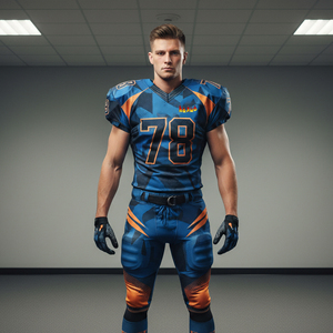Maillot de football américain pour homme BRAND, col en V, manches courtes, sublimé, anti-humidité, coupe ajustée, toutes saisons et en vente en ligne - Product Image 4