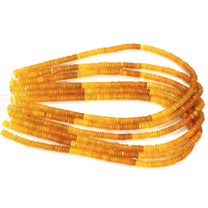 Cuentas planas de cuarzo amarillo miel, cuentas de piedra preciosa Heishi de cuarzo amarillo de 15 pulgadas, cuentas al por mayor para la fabricación de joyería - Product Image 2