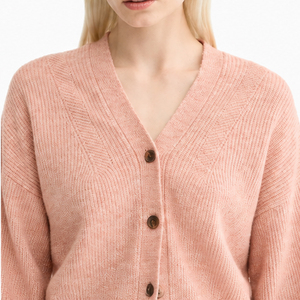 Suéter Casual de Punto Rosa para Mujer 2026, Cuello Redondo, Manga Larga, Corte Recortado, Otoño, 100% Acrílico, Anti-Pilling - Product Image 6