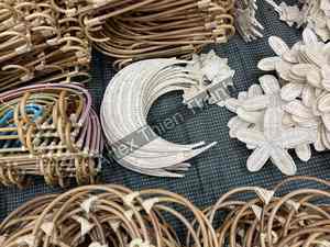 Nouvelle conception de panier à couches en rotin festonné, fait main, avec poignées, pour les essentiels du nouveau-né et la décoration enfant. - Product Image 6