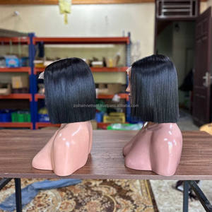 Meilleures ventes : Perruques Bob en cheveux naturels vietnamiens, perruque frontale sans colle en dentelle, lisse et droite comme des baguettes, Perruque Vietnam - Product Image 4