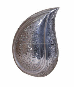 Urnas de Cremación de Aluminio al por Mayor, Forma de Lágrima, para Cenizas Humanas, Esmalte Blanco Impreso, Personalizables, Artículos Funerarios de Alta Calidad - Product Image 3