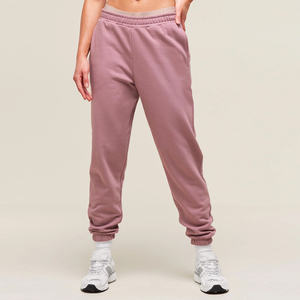 Pantalon de jogging tricoté pour femme, taille mi-haute, coupe droite, couleur cerise, décontracté, doux et confortable - Product Image 6