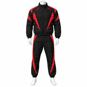 Ensemble survêtement coupe-vent personnalisé avec veste zippée et pantalon ample en nylon – Nouveau design - Product Image 3
