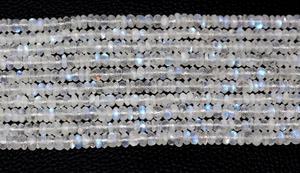 <b>TOP</b> Quality Natural <b>Rainbow</b> Moonstone Beads Rondelle,4mm-6mm Faceted Gemstones Loose Gemstone, At wholesale Price Available - Product Image 1