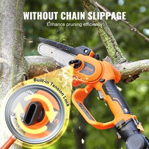 20V 2Ah Battery 2-in-1 Cordless Pole <b>Saw</b> Mini Chainsaw 5\" Cutting Capacity with 8 ft Reach for Branch Trimming - Product Image 3