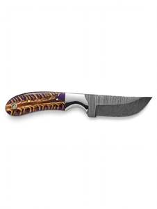 Handcrafted Damascus Steel Utility <b>Craft</b> <b>Tool</b> Pinecone Resin Handle Metal Decor - Product Image 1