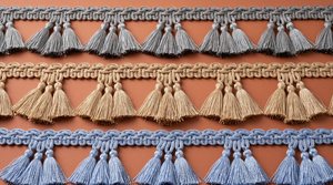 Frange décorative en dentelle de coton de couleur premium avec pompons pour rideaux, vêtements et textiles de maison, 4 pouces - Product Image 5