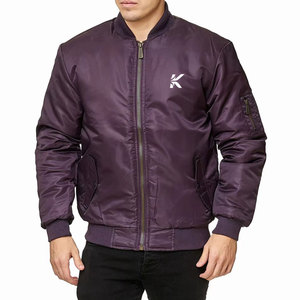 2026 Covered Button Closure Men Bomber Winter Jacket Premium Quality Light <b>Weight</b> <b>Stand</b> Collar Front Logo - Product Image 1