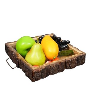 Plateau de service carré en bois de noyer, fait main avec bordure ciselée - Vente en gros - Product Image 4