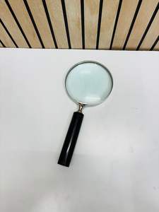 Loupe de poche vintage de 4 pouces avec cadre en nickel et poignée en os (la couleur de la poignée peut varier) - Product Image 4