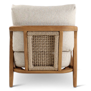 Sillón de Diseño Minimalista con Cojín Grueso de Madera y Material de Madera de Teca para Decoración de Muebles de Jardín - Product Image 5