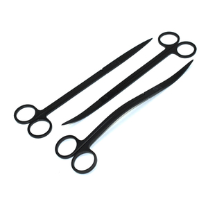 Kit d'outils d'aquascaping 6-en-1 de haute qualité avec revêtement noir, comprenant des pinces, des ciseaux, une spatule à sable et un grattoir à algues - Product Image 4