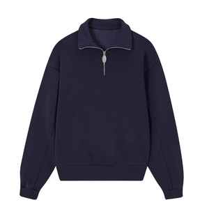 เสื้อฮู้ดดี้แฟชั่นฤดูหนาวลำลองแบบซิป ¼  ผ้าฟลีซคอตตอน 100% คุณภาพพรีเมียม ไม่หดตัว สำหรับผู้ชาย รับผลิตตามสั่งขายส่ง - Product Image 5