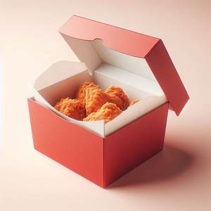 Boîte d'emballage en papier de qualité alimentaire biodégradable personnalisée à emporter de poulet frit stratification mate de matériaux recyclés avec logo pour sushi - Product Image 4